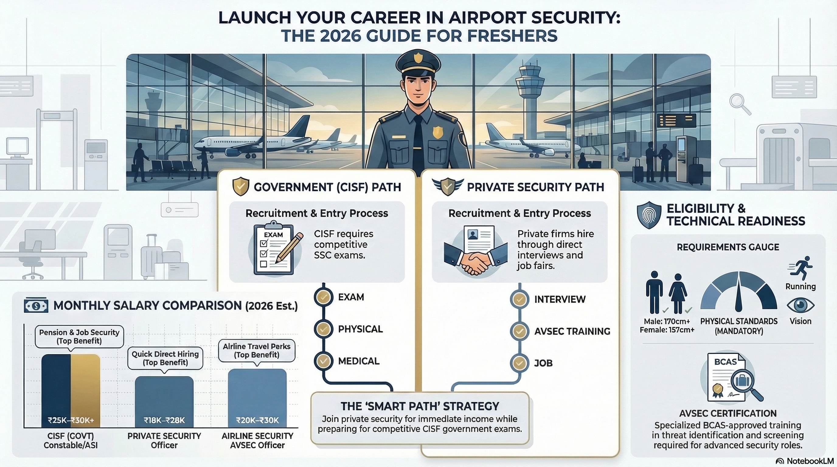 Airport Security Jobs for Freshers 2026: AVSEC Career Guide & Application Process - Ground Staff career guide from Wings Institute Vadodara Gujarat